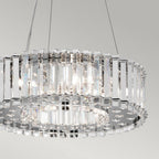 KL-CRYSTAL-SKYE-P-A Crystal Skye 6 Light Pendant Chrome