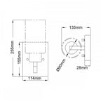 KL-DERYN1-NBR Deryn 1 Light Wall Light Natural Brass