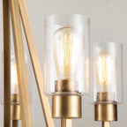 KL-DERYN5-NBR Deryn 5 Light Chandelier Natural Brass