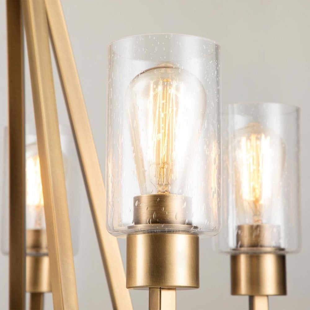 KL-DERYN5-NBR Deryn 5 Light Chandelier Natural Brass