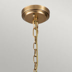 KL-DERYN5-NBR Deryn 5 Light Chandelier Natural Brass