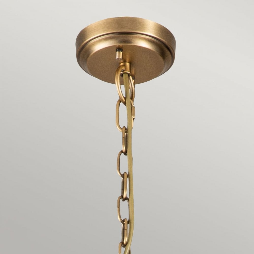 KL-DERYN5-NBR Deryn 5 Light Chandelier Natural Brass