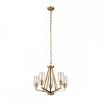 KL-DERYN5-NBR Deryn 5 Light Chandelier Natural Brass