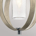 KL-GRAND-BANK-P-DAG Grand Bank 1 Light Outdoor Pendant Distressed Antique Grey & Brushed Aluminium