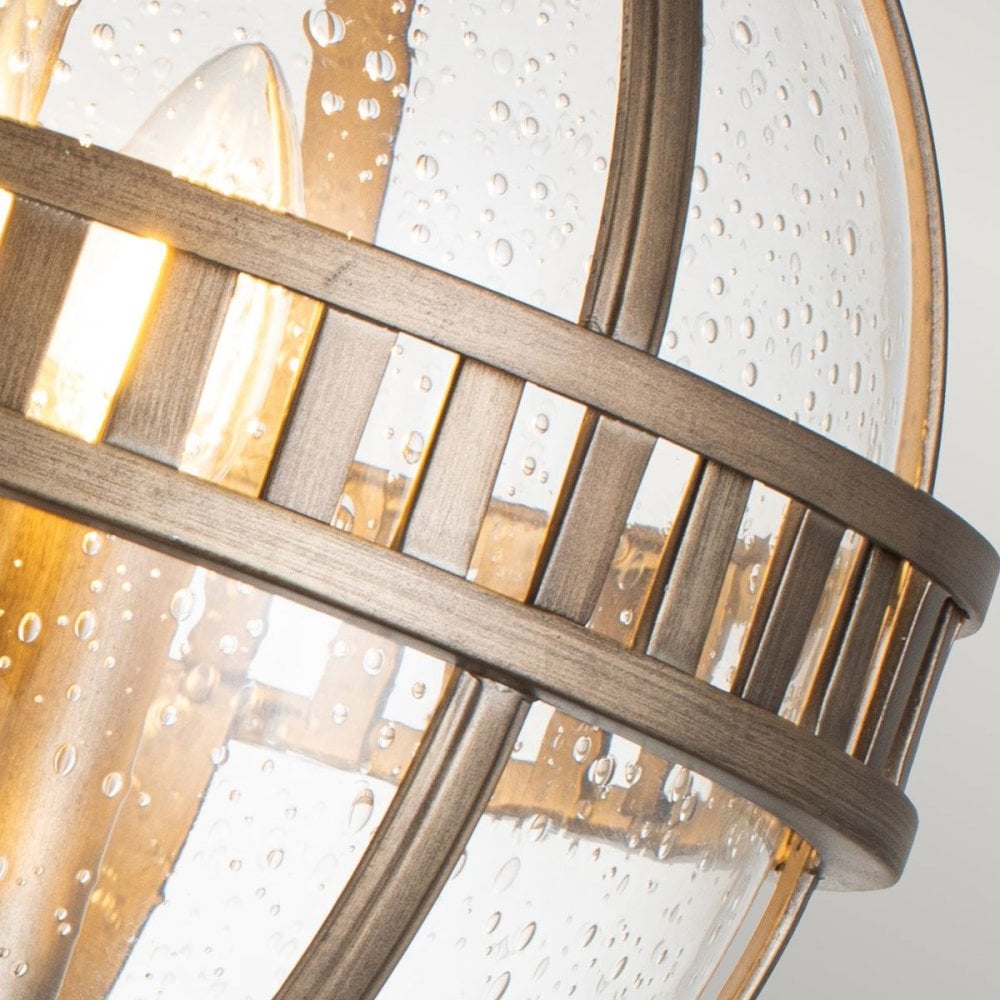 KL-HALLERON-3M-BU Halleron 3 Light Pedestal Lantern Burnished Bronze