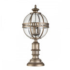 KL-HALLERON-3M-BU Halleron 3 Light Pedestal Lantern Burnished Bronze