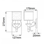 KL-LACEY1-AP Lacey 1 Light Wall Light Antique Pewter