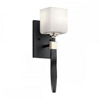 KL-MARETTE1-BK Marette 1 Light Wall Light Black and Nickel