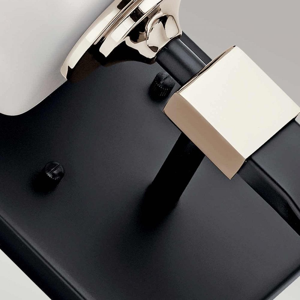 KL-MARETTE1-BK Marette 1 Light Wall Light Black and Nickel