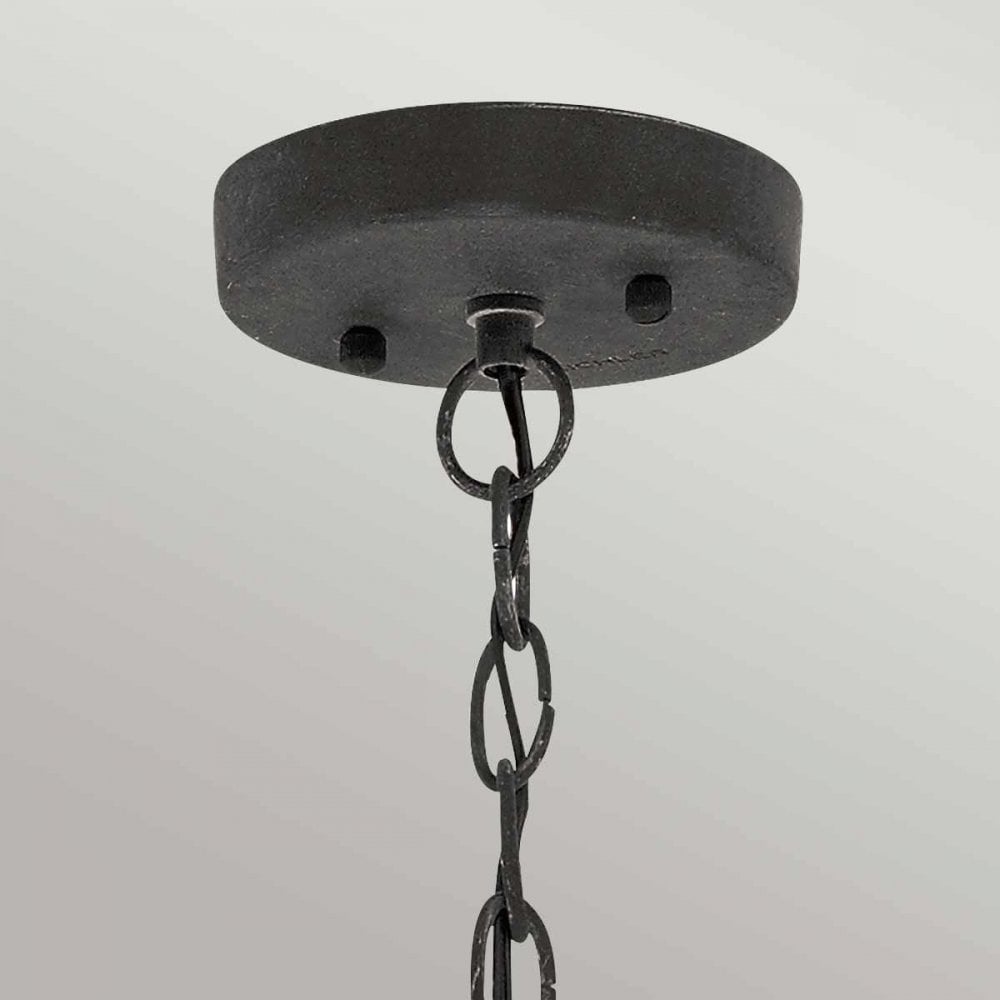 KL-RIVERWOOD8-M Riverwood 8" Chain Lantern Weathered Zinc