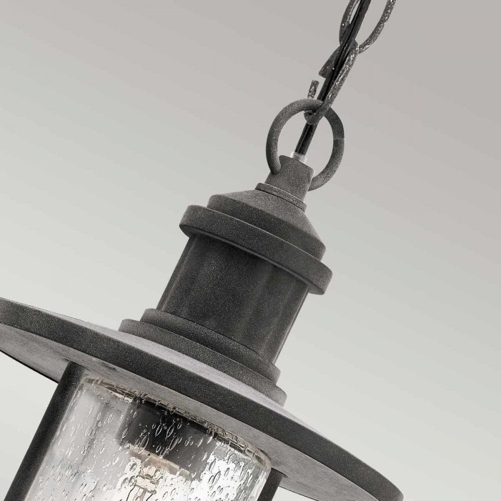 KL-RIVERWOOD8-M Riverwood 8" Chain Lantern Weathered Zinc