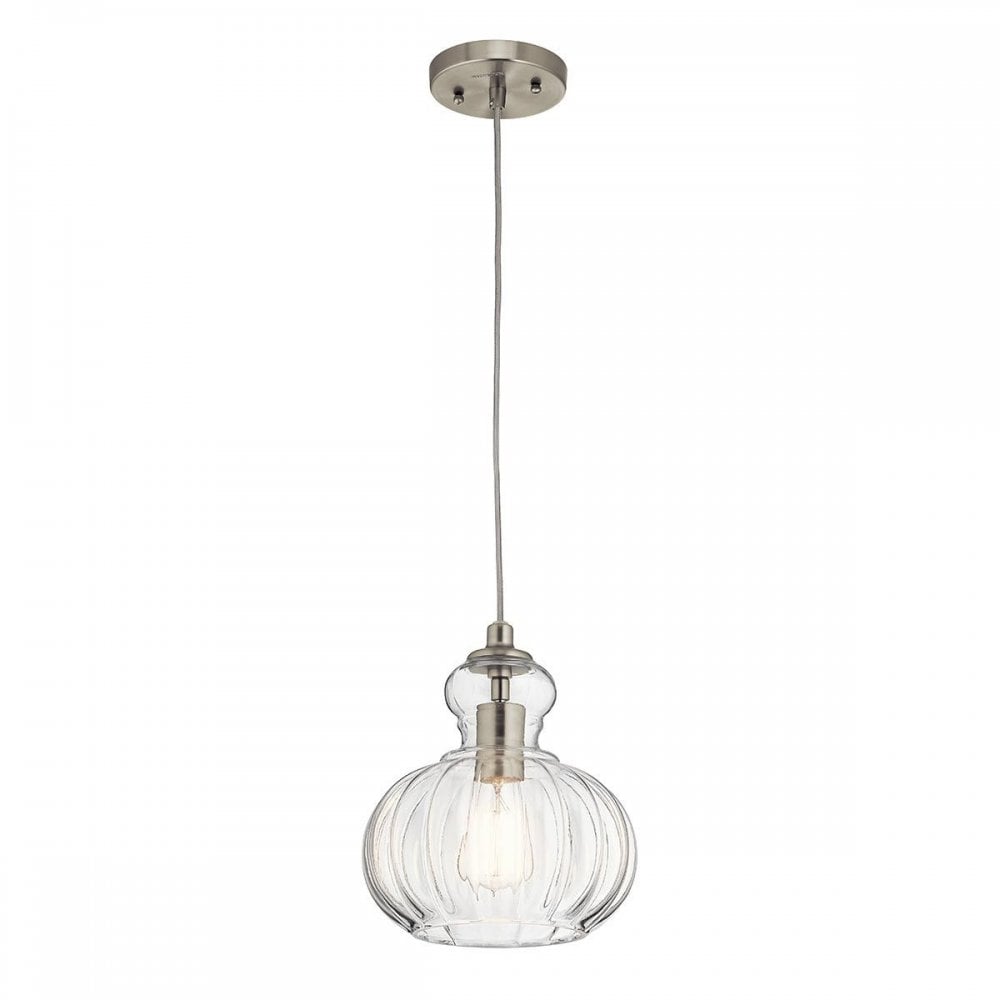 KL-RIVIERA-P-A Riviera 1 Light Pendant - A Brushed Nickel