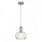 KL-RIVIERA-P-A Riviera 1 Light Pendant - A Brushed Nickel