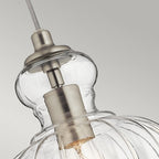 KL-RIVIERA-P-A Riviera 1 Light Pendant - A Brushed Nickel