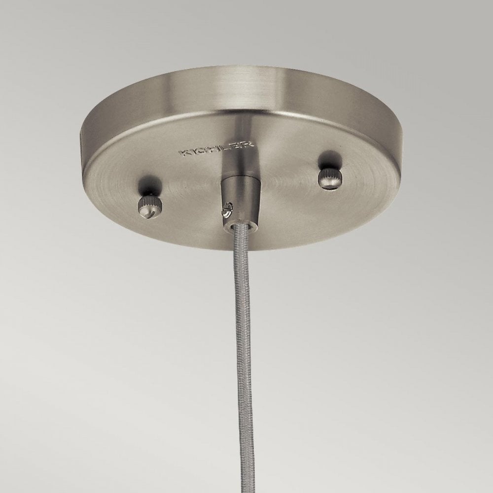 KL-RIVIERA-P-A Riviera 1 Light Pendant - A Brushed Nickel
