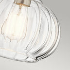 KL-RIVIERA-P-A Riviera 1 Light Pendant - A Brushed Nickel