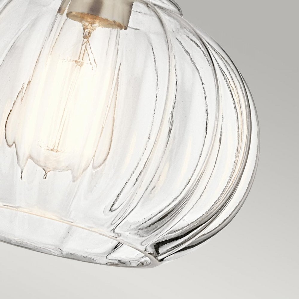 KL-RIVIERA-P-A Riviera 1 Light Pendant - A Brushed Nickel