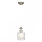 KL-RIVIERA-P-B Riviera 1 Light Pendant - B Brushed Nickel