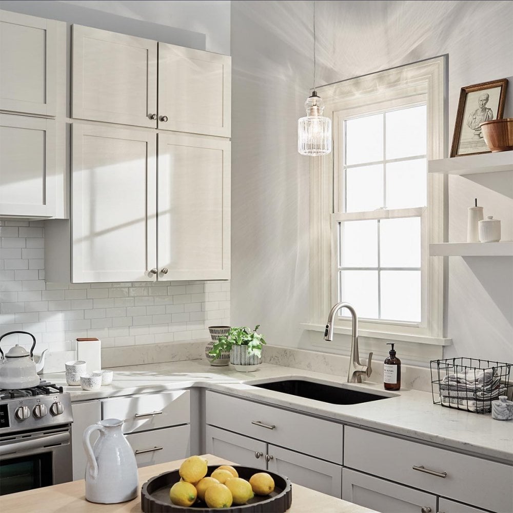KL-RIVIERA-P-B Riviera 1 Light Pendant - B Brushed Nickel