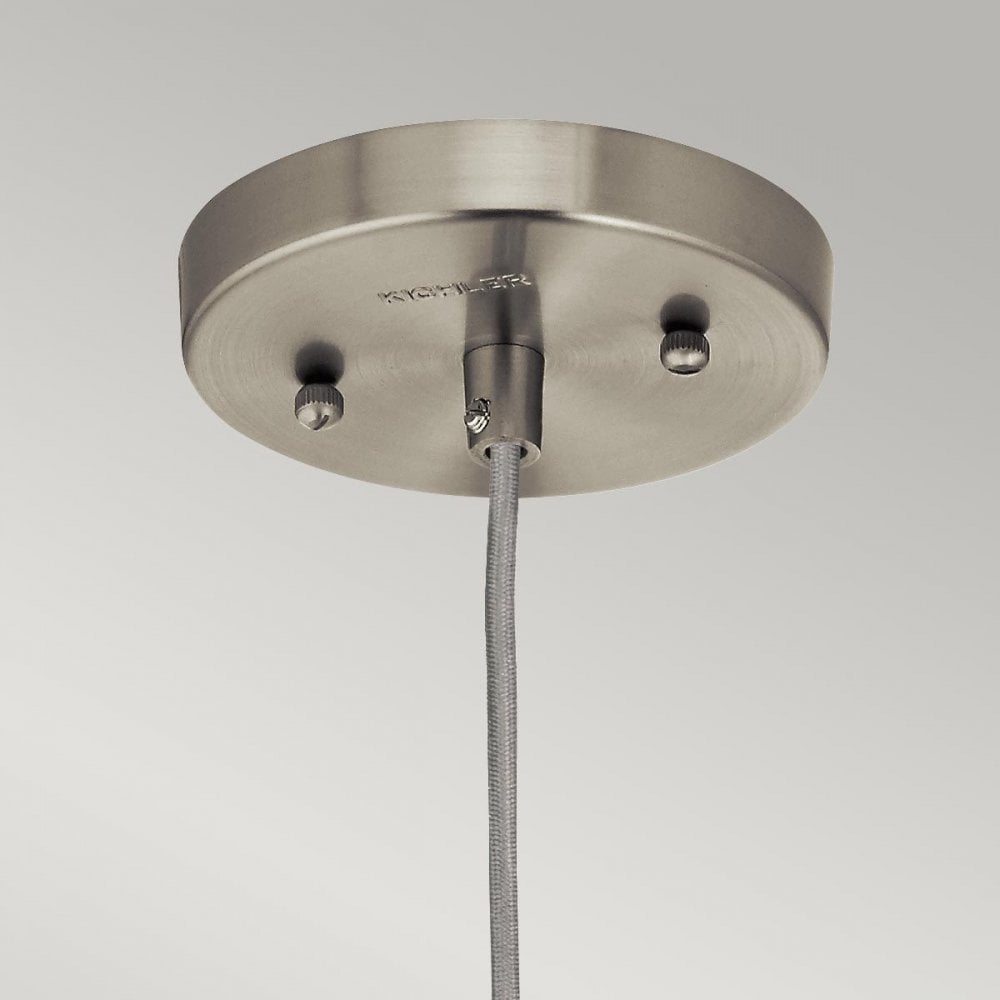 KL-RIVIERA-P-B Riviera 1 Light Pendant - B Brushed Nickel
