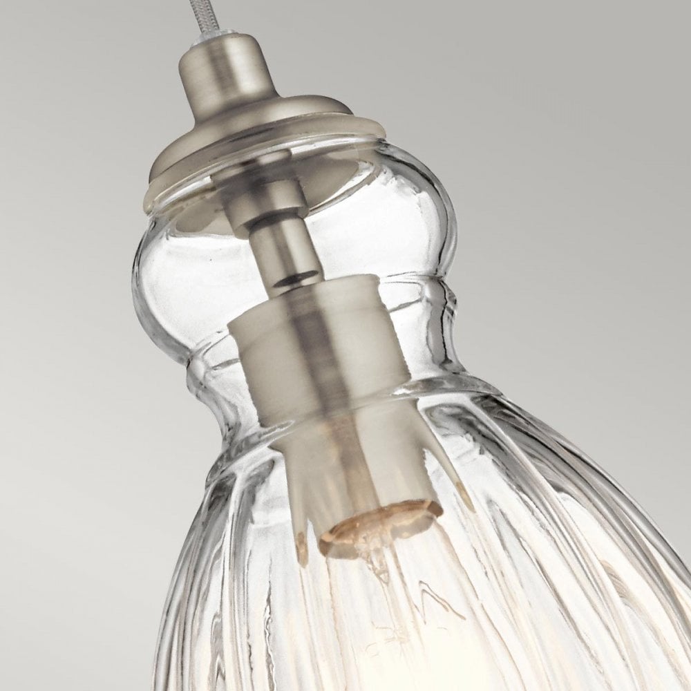 KL-RIVIERA-P-C Riviera 1 Light Pendant - C Brushed Nickel