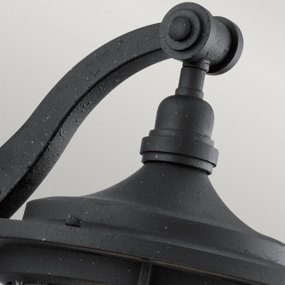 KL-ROYAL-MARINE2-M Royal Marine 1 Light Medium Wall Lantern Distressed Black