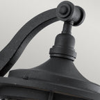 KL-ROYAL-MARINE2-M Royal Marine 1 Light Medium Wall Lantern Distressed Black