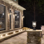 KL-ROYAL-MARINE2-M Royal Marine 1 Light Medium Wall Lantern Distressed Black