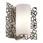 KL-SILVER-CORAL1 Silver Coral 1 Light Wall Light Classic Pewter