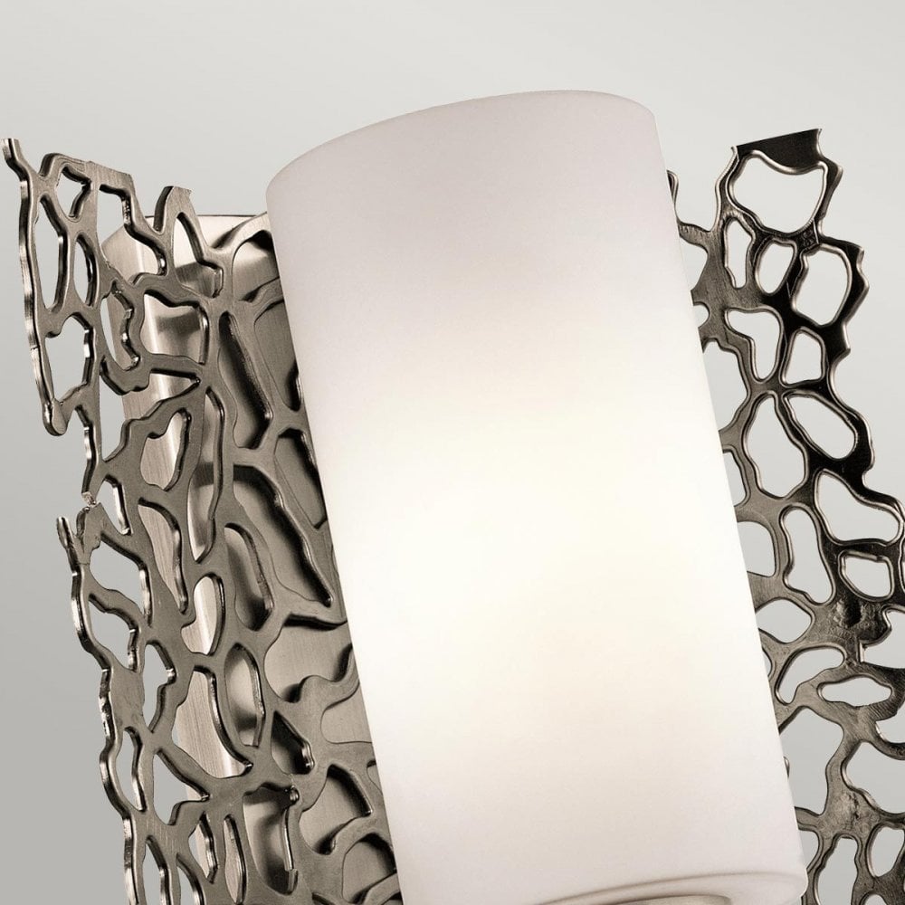 KL-SILVER-CORAL1 Silver Coral 1 Light Wall Light Classic Pewter