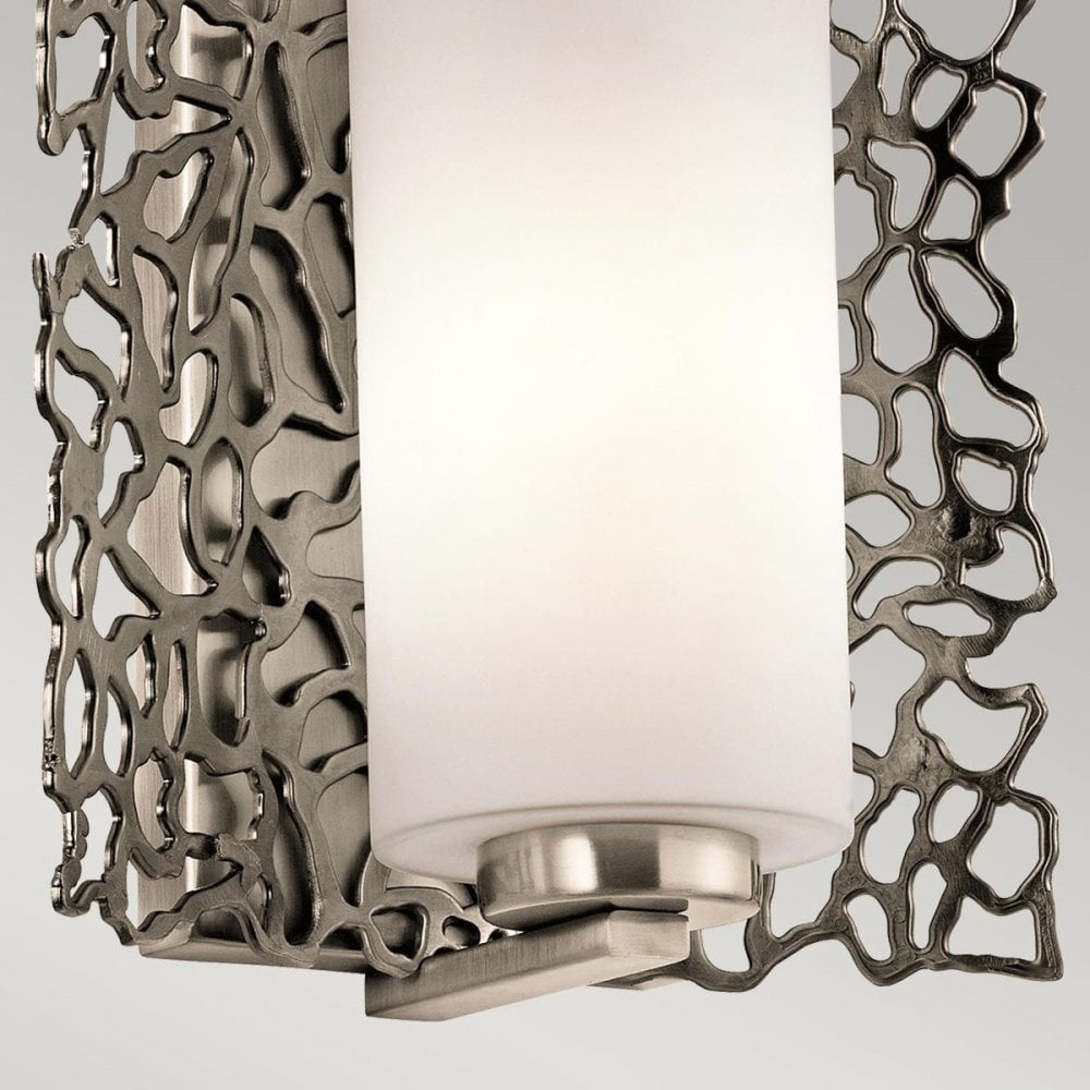 KL-SILVER-CORAL1 Silver Coral 1 Light Wall Light Classic Pewter