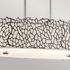 KL-SILVER-CORAL-ISLE Silver Coral 4 Light Oval Island Light Classic Pewter