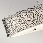 KL-SILVER-CORAL-ISLE Silver Coral 4 Light Oval Island Light Classic Pewter