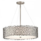 KL-SILVER-CORAL-P-B Silver Coral 4 Light Pendant Classic Pewter