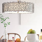 KL-SILVER-CORAL-P-B Silver Coral 4 Light Pendant Classic Pewter