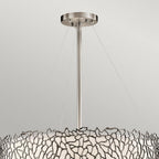 KL-SILVER-CORAL-P-B Silver Coral 4 Light Pendant Classic Pewter
