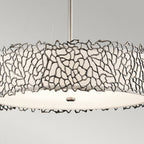 KL-SILVER-CORAL-P-B Silver Coral 4 Light Pendant Classic Pewter
