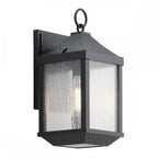 KL-SPRINGFIELD-S Springfield 1 Light Small Wall Lantern Distressed Black