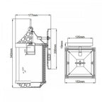 KL-SPRINGFIELD-S Springfield 1 Light Small Wall Lantern Distressed Black