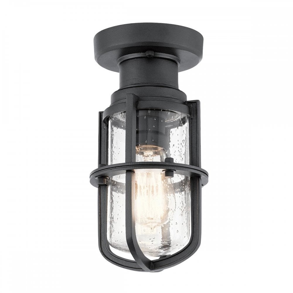 KL-SURI-F Suri 1 Light Porch/Pedestal Lantern Textured Black