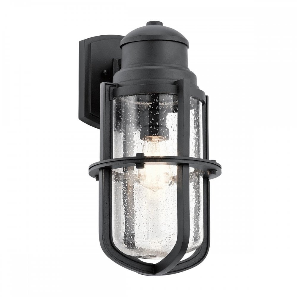 KL-SURI-L Suri 1 Light Wall Lantern Textured Black