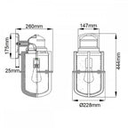 KL-SURI-L Suri 1 Light Wall Lantern Textured Black