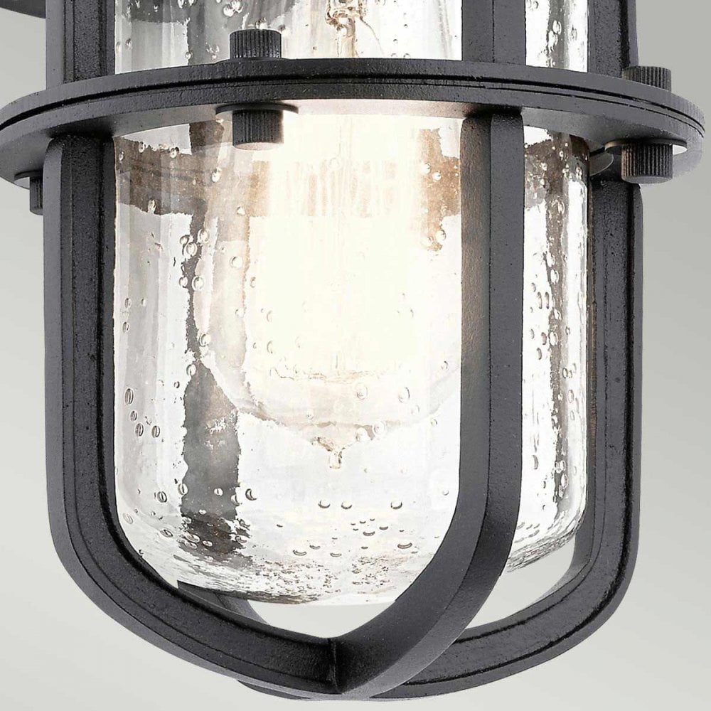 KL-SURI-S Suri 1 Light Wall Lantern Textured Black