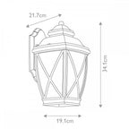 KL-TANGIER2-M Tangier 1 Light Medium Wall Lantern Olde Bronze