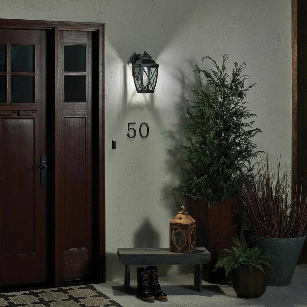 KL-TANGIER2-M Tangier 1 Light Medium Wall Lantern Olde Bronze