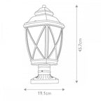 KL-TANGIER3-M Tangier 1 Light Medium 7.5" Pedestal Olde Bronze