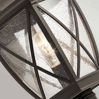 KL-TANGIER3-M Tangier 1 Light Medium 7.5" Pedestal Olde Bronze