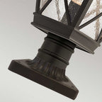 KL-TANGIER3-M Tangier 1 Light Medium 7.5" Pedestal Olde Bronze