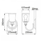 KL-WAVERLY1-NBR Waverly 1 Light Wall Light Natural Brass