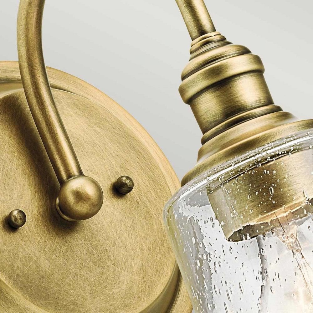 KL-WAVERLY1-NBR Waverly 1 Light Wall Light Natural Brass